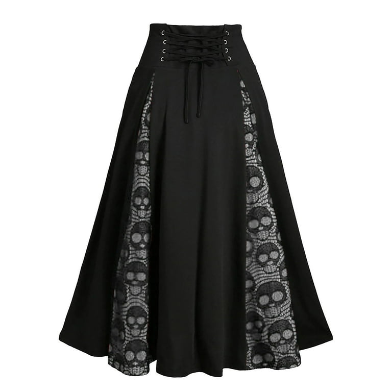 Pleated Skirt Plus Size High Waisted Skirt Quilt Fashion Long