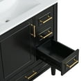 thumbnail image 2 of VISWILD 30" Black Bathroom Vanity Set with Sink, Soft Close Doors & Gold Handles, Traditional Floor Standing for Small Bathrooms，30" * 18.3" * 34", 2 of 14