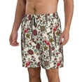 thumbnail image 2 of Naloa Dark Enchanted Flowers And Birds Men's Beach Shorts, Surfing shorts, Swim trunks, Quick Dry Swim Trunks for Surfing Beach Fun - Small, 2 of 9