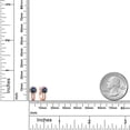 thumbnail image 6 of Gem Stone King 18K Rose Gold Plated Silver Blue Mystic Topaz and White Created Sapphire Earrings for Women (1.50 Cttw, Gemstone Birthstone, Round 5MM), 6 of 6