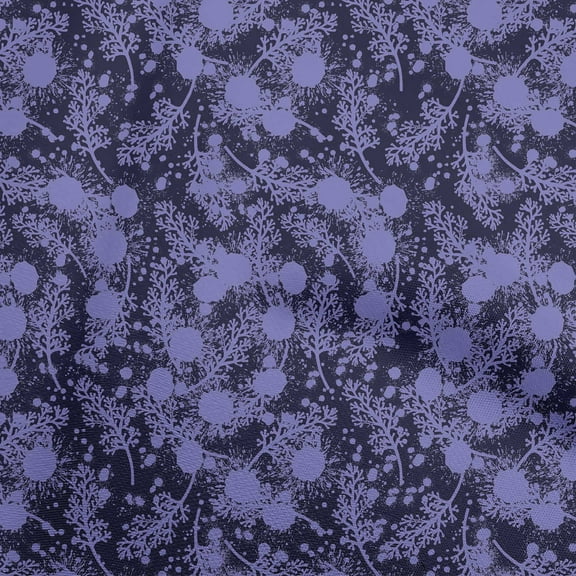 oneOone Polyester Spandex Navy Blue Fabric Abstracts Diy Clothing Quilting Fabric Print Fabric By Yard 56 Inch Wide