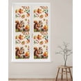 thumbnail image 2 of Window Privacy Film Colorful Squirrel Stained Glass Window Film Decorative Sun Block Window Cover Botanical Berry Pine Cones Rustic Window Clings Static Adhesive Sticker for Bathroom 29.5"x118", 2 of 7
