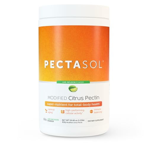 PectaSol Pectina Cítrica Modificada – 551 g de Lima en Polvo – Suplemento para la Salud Total del Cuerpo para Apoyar el Corazón, el Sistema Inmunológico, la Respuesta a la Inflamación y el Envejecimie