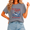 2-grey, variant on Cozymy Women's Vintage Distressed Sun Ray Cross Terracotta Easter Faith Graphic Short Sleeve T-Shirt Relaxed Fit Tees