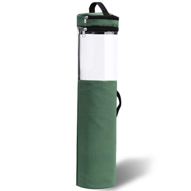Billuyoard Organizador de bolsas de papel de regalo de Navidad, soporte de cintas enrolladas con cremallera de PVC, organización de manualidades para Kits de decoración para fiestas verde Billuyoard HA010019-03B