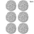 thumbnail image 1 of 6 uds bolas decorativas de ratán adornos boda Navidad fiesta de cumpleaños decoración (plata) Jadeshay moderno, 1 of 6