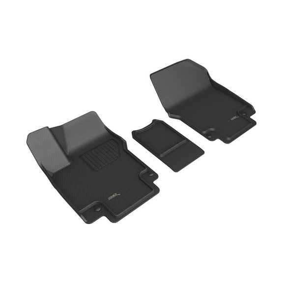 3D MAXpider Custom Fit Kagu Floor Mat (Black) Compatible with Hyundai IONIQ 5 Limited (w/Sliding Center Console) 2022-2024 - Front Row