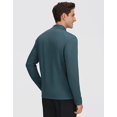 thumbnail image 4 of Grid Fleece Pullover Men Pioneer Camp 1/4 Zip Lightweight Warm, 4 of 6
