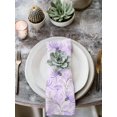 thumbnail image 2 of Purple Flowers Cloth Napkins Set of 6 Reusable Dinner Napkins, Botanical Florals Plants Country Aesthetic Cocktail Napkin Washable Table Napkins for Wedding/Holiday Party/Baby Shower 20"x20", 2 of 7