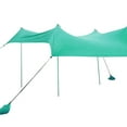 thumbnail image 3 of Gymax 7x7 FT Portable Beach Canopy Tent Shelter w/ Sand Anchor Carry Bag Green, 3 of 8