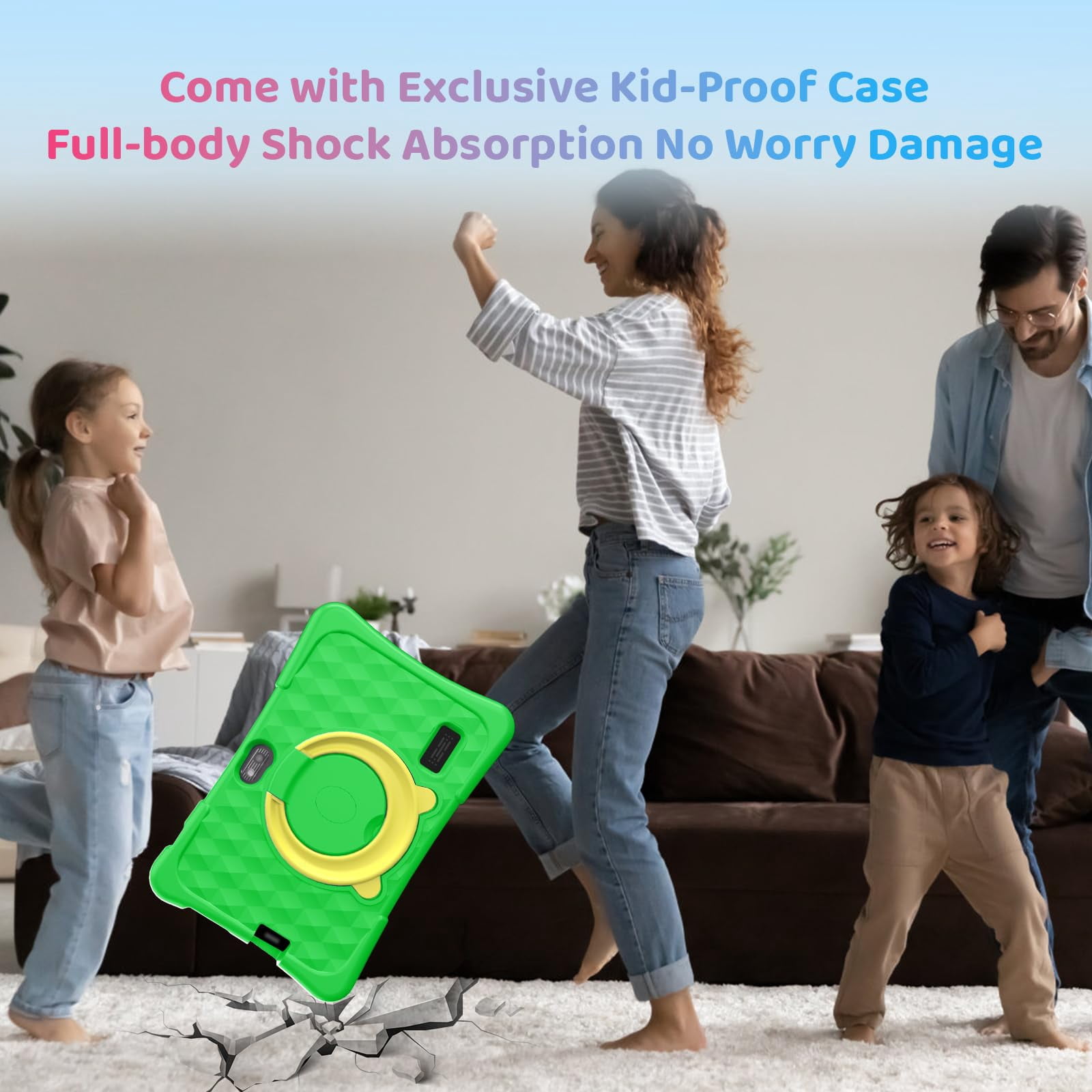 Kids Tablet, 7 inch Android 15 Tablet for Kids, 8GB+32GB 1TB Expand, Quad-Core Toddler Tablets with Shockproof Case, BT5.0, WiFi 5, Parental Control, Games, Dual Camera