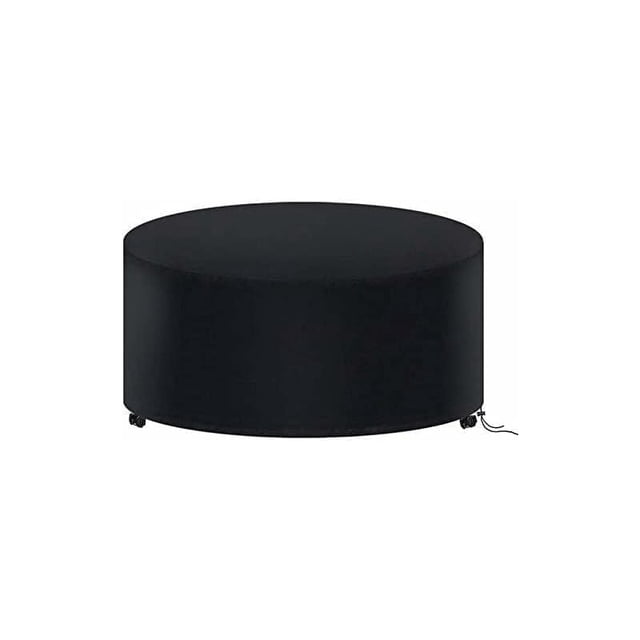 Fire Pit Cover, Long Lasting Protection From Sun Rain Dust Wind Heat Cold Frost, Adjustable Drawstring And Strap With Click Closure For Outdoor Patio Round Firepit, Waterproof And