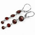 thumbnail image 2 of Galaxy Gold GG 14K White Gold 7.8 CTW Natural Garnet Dangle Earrings - January Birthstone - Passion & Protection - Fine Jewelry for Women, 2 of 3