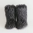 thumbnail image 2 of Gegefur Women's Faux fur Boot Furry Fluffy Short Snow Boot Mid-Calf Boots Warm Comfortable Outdoor Flat Shoes, 2 of 3