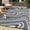 Black/Gray/White, variant on GlowSol 5x8 Outdoor Rug,Waterproof Reversible Plastic Straw Patio Rug, Foldable Camping Mat for RV Deck Backyard Porch Picnic, Abstract Quicksand Design with Carry Bag, Black Gray White