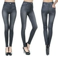 thumbnail image 4 of Women's Denim Jeans Seamles Sexy Stretchy High Waist Slim Skinny Jeggings with Pockets Full Length,S-3XL, 4 of 9