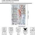 thumbnail image 2 of Wooden Cotton Flower Curtains for Kitchen,Spring Floral Rustic Country Wooden Farmhouse Flower Plant Country Botany Art Printed Nature Living Room Bedroom Window Drapes 21x63in,2 Panel Set, 2 of 6