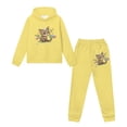 thumbnail image 5 of DISNIMO Yellow Cat Hoodie Set Girls Size 8-9 Hoodies Girls 2 Piece Hoodie Outfits for Girls Pullover Sweatshirt Hoodie Set for Travel Hoodie with Pockets Kids Lightweight Hoodie Sets Girls, 5 of 7