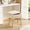 Camel, variant on Greenstell Footstools Ottoman Bench with Storage, 15.5”L x 11.6”W x 19.2”H Vanity Faux Fur Padded Stool with Coffee Table Padded Seat and Adjustable Feet for Makeup Bedroom Entryway, Camel