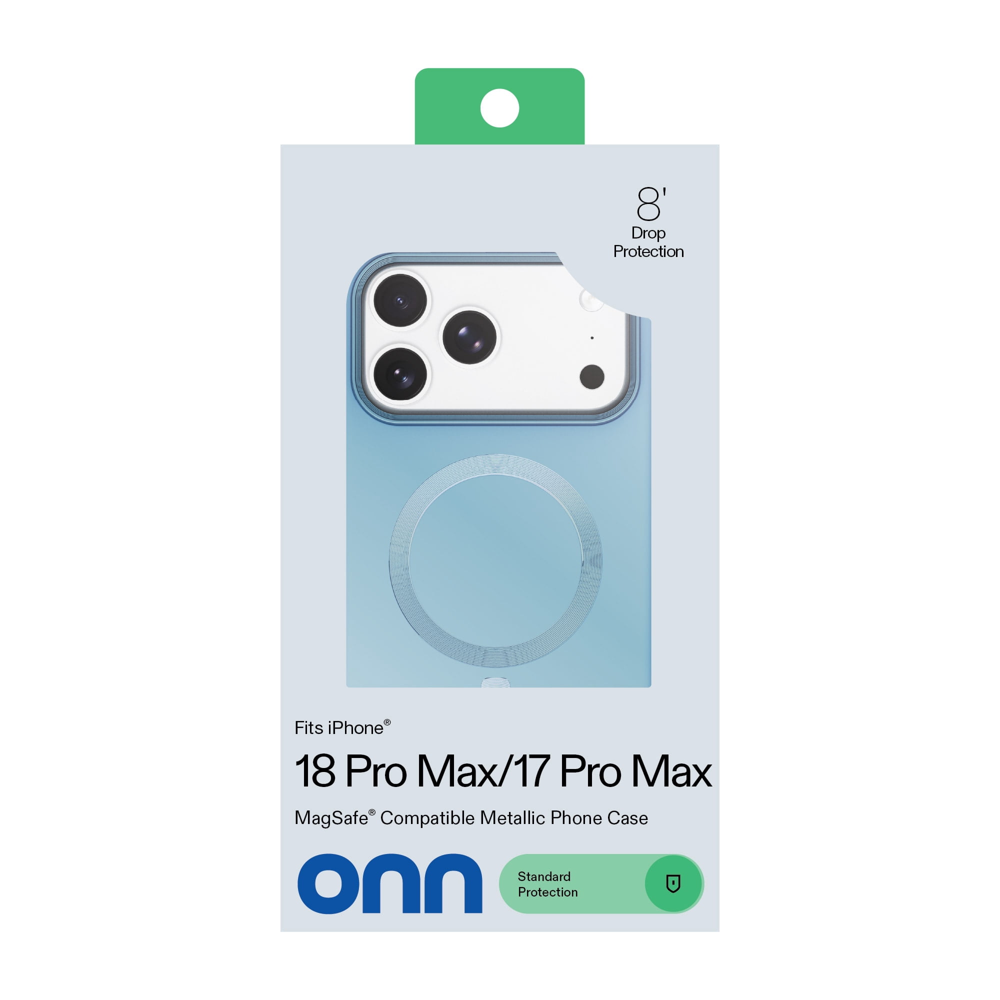onn Soft Touch Phone Case for iPhone 18 Pro Max / 17 Pro Max, MagSafe Compatible - Blue