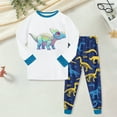 thumbnail image 2 of NLOMOCT Kids Pjs Boys Fall Newborn Girl Clothes Cartoon Pattern Breathable Pullover Top Pant Set Sleep and Play Girl Pajama Set,White,2-3 Years, 2 of 5