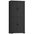 thumbnail image 2 of Homfa 71'' Kitchen Pantry Cabinet with 4 Doors, Modern Black Storage Cabinet for Dining Room Living Room, 2 of 8