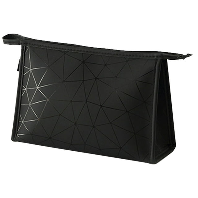 Sac de Maquillage en Simili Cuir Sac de Rangement de Toilette Portable Pochette Cosmétique Imperméable