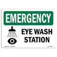 thumbnail image 1 of SignMission OS-EM-D-57-L-10318 Autocollant de Station de Lavage des Yeux d'Urgence, 1 of 4