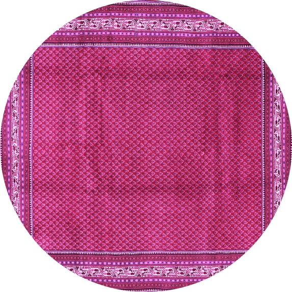 Ahgly Company Indoor Round Persian Pink Traditional Area Rugs, 7' Round