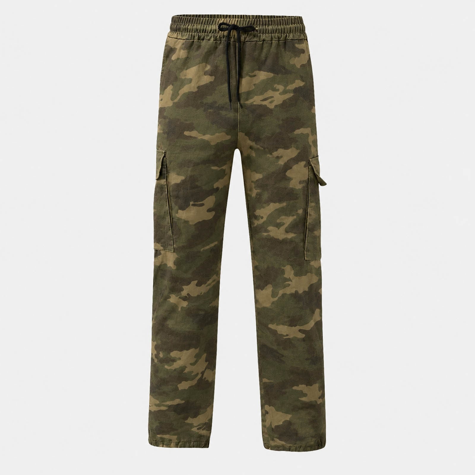 KHONTS Boys Camo Cargo Pants Baggy Pull on Pants Casual Back to School Clothes Drawstring Elastic Waisted Pants,Size 5-16 Years