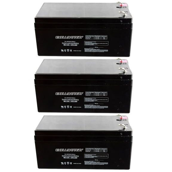 NEW 3pc 12V 3.4Ah SLA Battery EB1234 for UB1234, NP3.4-12, PS1230