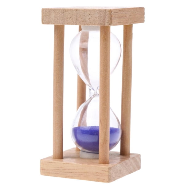 Reloj de arena con marco de madera de 5 minutos, reloj de arena, temporizador, decoración del hogar, regalo Púrpura