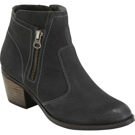 Women's Earth West Ralston Ankle Bootie Grey Suede 9 M