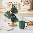 thumbnail image 7 of Coffee Mugs Set of 4, 12oz Coffee Cups Set with Handle, Ceramic Tea Mugs for Kitchen, Latte Mugs for Coffee,Cocoa, Tea,Green, 7 of 7