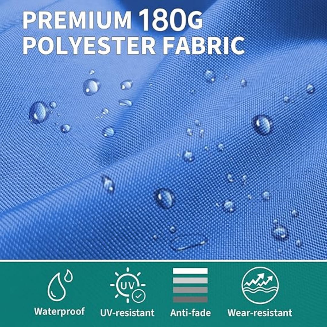 13FT Outdoor Umbrellas for Patio, Double-Sided Rectangular Patio Umbrella Market Umbrella with Base Waterproof and Windproof Fade Resistant Canopy for Deck Pool Garden Backyard