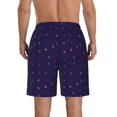 thumbnail image 3 of KLL Mathematical Symbols Men's Casual Summer Beach Shorts Hawaiian Shorts with Pockets-Small, 3 of 5