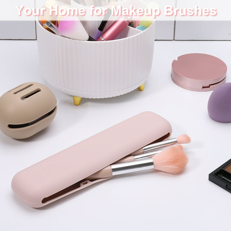 Large Silicone Travel Makeup Brush Holder and Sponge Holder (2 pcs