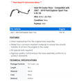 thumbnail image 2 of Inlet Oil Cooler Hose - Compatible with 2007 - 2010 Ford Explorer Sport Trac 4.0L V6 2008 2009, 2 of 2