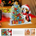 thumbnail image 4 of Servilletero Con Pintura Diamantes Adorno Acrílico Navidad Gato Doble Cara, 4 of 9