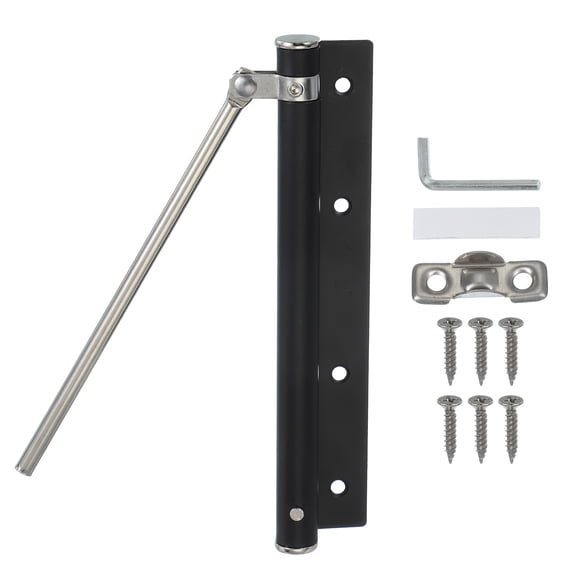 7 Inch Screen and Storm Door Closer Spring Door Stop Screen Door Latch Security Stopper Black