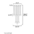 thumbnail image 5 of E21569-18PC-ET2 Lighting-Dewdrop - 120W 15 LED Pendant-6.75 Inches Tall and 33.75 Inches Wide-Polished Chrome Finish-Clear Glass Color, 5 of 5