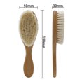thumbnail image 4 of Cepillo de pelo de madera para bebés para recién nacidos Peine para el cabello de lana suave Masaje del cuero cabelludo Ideal para el cuidado de la cuna del bebé Cepillo para el cabello, 4 of 8