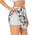thumbnail image 3 of Lsque French Bulldog3 Printed Women's Running Shorts with Liner Pockets,Elastic Quick Dry Workout Athletic Gym Yoga Shorts,Womens High Waist Shorts-Medium, 3 of 9