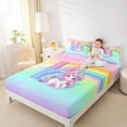 thumbnail image 3 of Erosebridal Unicorn Gifts Full Size Sheets For Girls,Dreamy Princess Style First Letter K Bed Sheets For Kids 4-Piece, 3 of 6