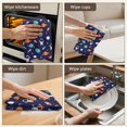 thumbnail image 6 of 2 Pcs Astronaut and Earth Blue Pattern Funny Kitchen Towels, Microfiber Dish Towels, Kitchen Tea Towels Set 18" X 26", 6 of 6