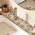 thumbnail image 2 of Yayeee Faucet Mat for Kitchen Sink 14.7" Diatomite Long Splash Guard Pad, Beige Floral, 2 of 7