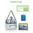 thumbnail image 6 of MAY TREE Clear Bag for Stadium Events, 12×6×12 Clear Tote Bag with Adjustable Strap for Sports Work Festival Concert - Green, 6 of 7