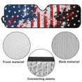 thumbnail image 6 of Uorisanigo Windshield Sun Shade American Flag Print Windshield Shade for 2007-2023 Wrangler Rubicon Sahara TJ JK JKU 2 & 4 Door Sun Visor Cover Heat Shield Windshied Sunshade Block UV Rays, 6 of 7