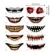 thumbnail image 2 of Maquillaje temporal de broma de Halloween (2023), 12 pegatinas de boca de payaso de terror, extraíbles y realistas, kit temporal (10 unidades), 2 of 6