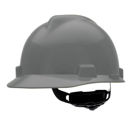 MSA 475364 V-Gard Slotted Cap with Fas-Trac III Suspension - Navy Gray